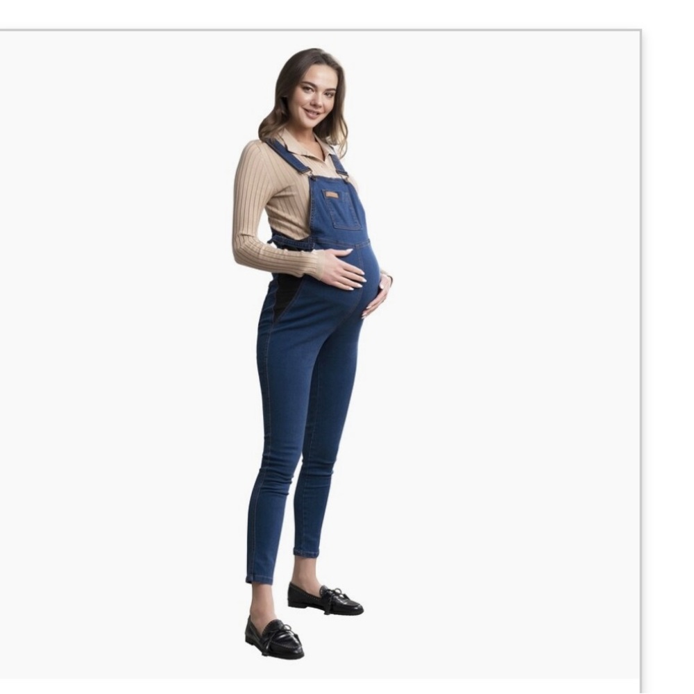 Denim Maternity overalls by Johnny’s Mama
